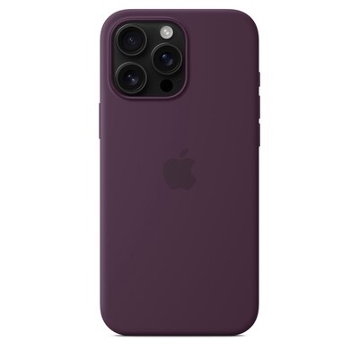 Силиконовый чехол с Magsafe сливовый для Apple iPhone 16 Pro(3)