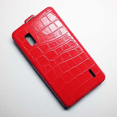 Кожаный чехол Armor Case Red Crocodile для LG Optimus G E975(2)