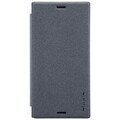 Полиуретановый чехол книга Nillkin Sparkle Leather Case Black для Sony Xperia XZ1 Compact(#1)