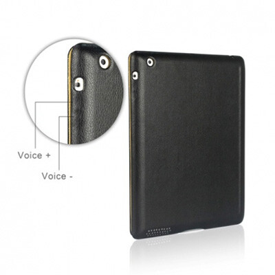 Кожаный чехол Jisoncase Executive Smart Cover Black для Apple iPad 4(4)