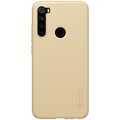 Пластиковый чехол с подставкой Nillkin Super Frosted Shield Золотой для Xiaomi Redmi Note 8/ Redmi Note 8 2021(#1)