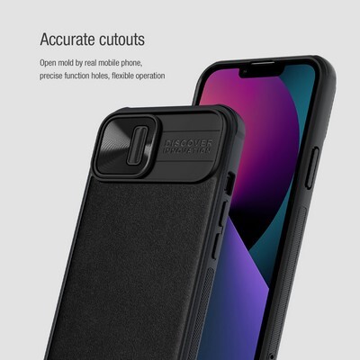 Силиконовая накладка Nillkin CamShield Leather Case Лавандовая для Apple iPhone 13(7)