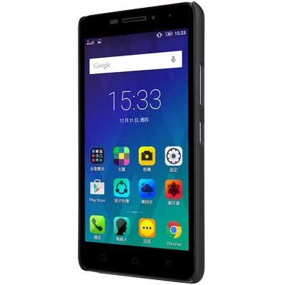 Пластиковый чехол с пленкой Nillkin Super Frosted Shield Black для Lenovo Vibe P1M(2)