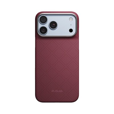 Кевларовый чехол с Magsafe Pitaka Edge Case Argyle Burgundy для Apple iPhone 18 Pro Max(1)