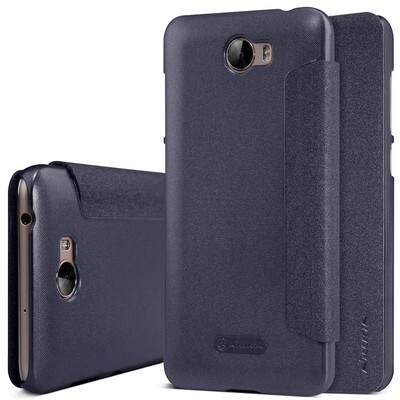 Полиуретановый чехол книга Nillkin Sparkle Leather Case Black для Huawei Y5 II (U29)\ Y6 II Compact(3)