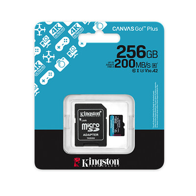 Карта памяти Canvas Go! Plus microSDXC SDCG4/256GB (с адаптером) UHS-I, U3, V30, A2, Class 10(6)