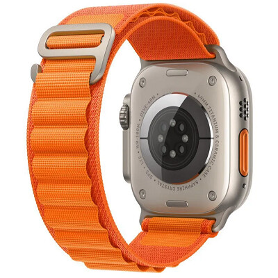 Тканевый спортивный ремешок для смарт-часов Альпийская петля оранжевый для Apple Watch Series  49/45/44/42mm(1)