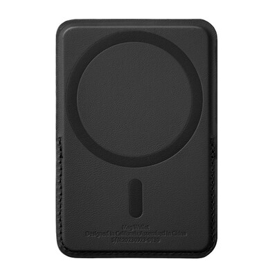 Магнитный картхолдер с подставкой для айфона WiWU Mag Wallet (MW-001) черный(3)