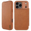Кожаный чехол Nillkin Qin Prop Leather Case коричневый для Apple iPhone 17 Pro(#3)