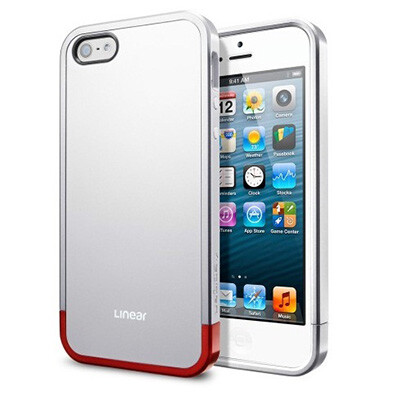 Пластиковый чехол SGP Linear Metal Series Silver Satin для Apple iPhone 5/5s/SE(1)