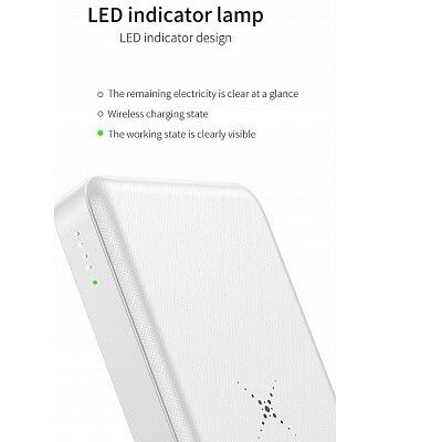 Внешний аккумулятор с беспроводной зарядкой Baseus M36 10000 Wireless Charger белый(8)