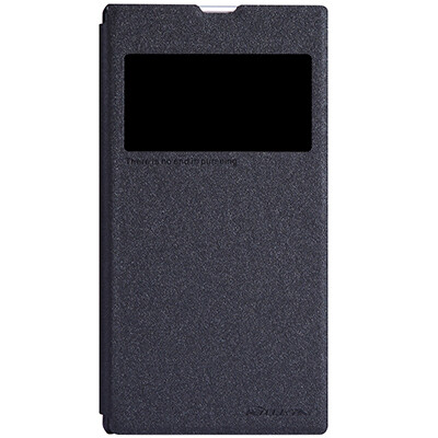 Полиуретановый чехол Nillkin Sparkle Leather Case Black  для Sony Xperia Z1 L39h(1)