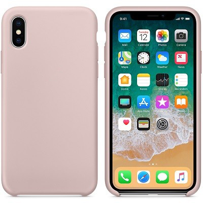 Силиконовый чехол светло-розовый для Apple iPhone Xs(1)