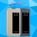 Полиуретановый чехол книга Nillkin Sparkle Leather Case Черный для Huawei P30(#5)