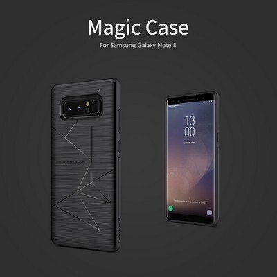 Силиконовая наладка Nillkin Magic Case Black с пластинами для автодержателя для Samsung Galaxy Note 8(10)