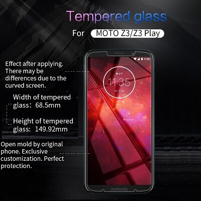 Противоударное защитное стекло с пленкой на камеру Nillkin Amazing H+PRO Anti Explosion для Motorola Moto Z3\ Z3 Play(7)