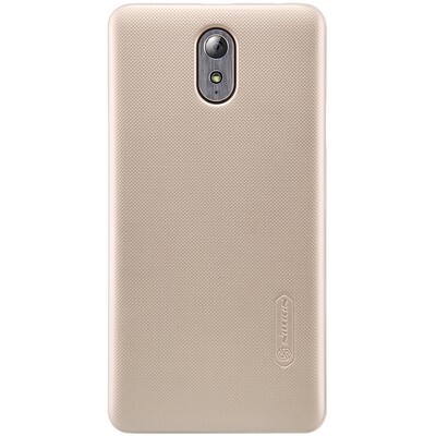 Пластиковый чехол с пленкой Nillkin Super Frosted Shield Gold для Lenovo Vibe P1M(1)