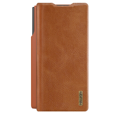 Кожаный чехол Nillkin Qin Pro Leather Case Коричневый для Samsung Galaxy Z Fold 7(1)