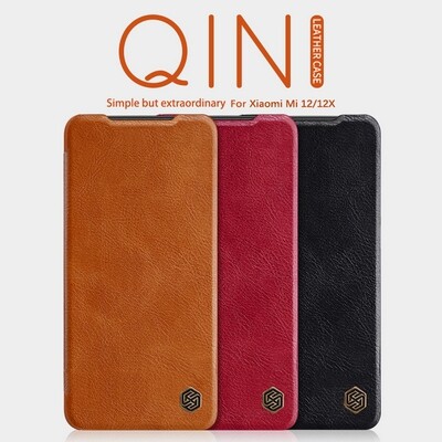Кожаный чехол Nillkin Qin Leather Case Черный для Xiaomi 12X(4)