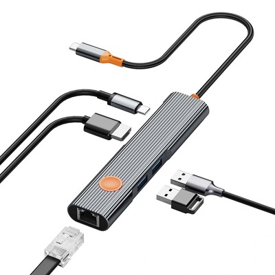 Type-c Хаб WiWU Travel 5in1 USB-C Hub Wi-HB005(2)