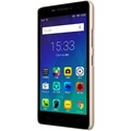 Пластиковый чехол с пленкой Nillkin Super Frosted Shield Gold для Lenovo Vibe P1M(#2)