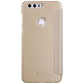 Полиуретановый чехол книга Nillkin Sparkle Leather Case Gold для Huawei Honor 8(#2)