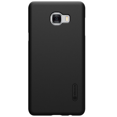 Пластиковый чехол с пленкой Nillkin Super Frosted Shield Black для Samsung Galaxy C7 (C7000)(1)