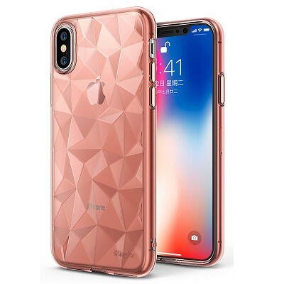 Защитный чехол бампер Ringke Air Prism Series Rose Gold для Apple iPhone Xs(1)