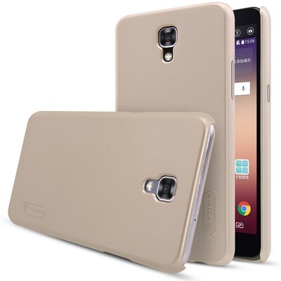 Пластиковый чехол с пленкой Nillkin Super Frosted Shield Gold для LG X View [K500DS] \ X Screen(3)