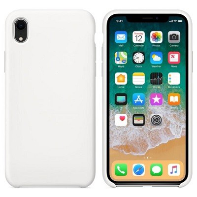 Силиконовый чехол белый для Apple iPhone XR(1)