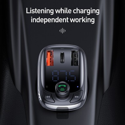 FM-модулятор OS-BASEUS T shaped S-13 car bluetooth MP3 player (PPS fast charging edition) C10737004117-Z1(5)