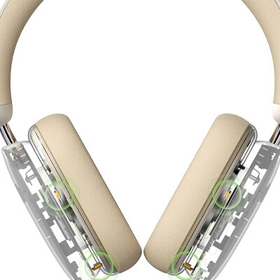 Наушники Baseus Bowie H1 Noise-Cancelling Wireless Headphones Rice White (NGTW230002) белые(8)