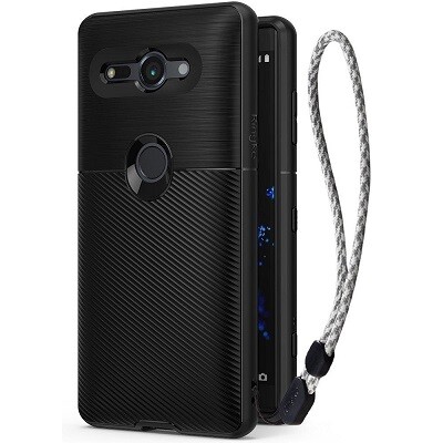 Защитный чехол бампер Ringke Onyx Case черный для Sony Xperia XZ2 Compact(1)