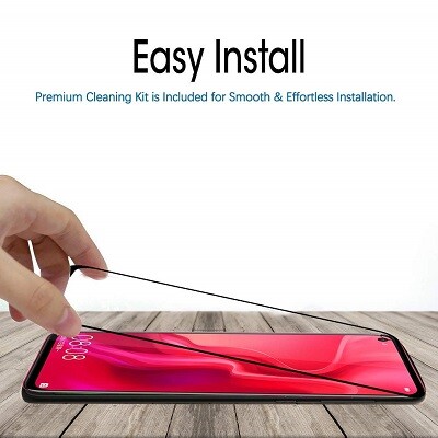 Противоударное защитное стекло с полным клеем Full Glue Screen Cover 0.3mm черное для Huawei Nova 4(4)