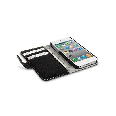 Кожаный чехол книга Melkco Leather Case Wallet Type Black LC для Apple iPhone 5/5s/SE(2)
