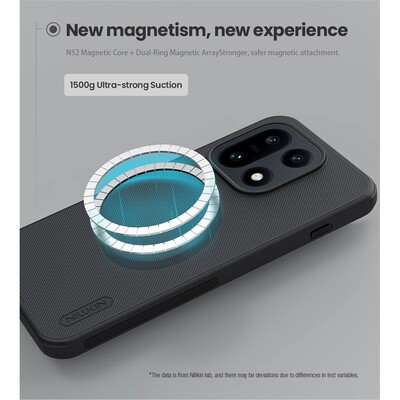Пластиковый чехол с пластиной Magsafe Nillkin Super Frosted Shield Pro Magnetic Case черный для OnePlus 15(8)
