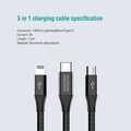 Подарочный комплект Nillkin Fancy Pro (беспроводное ЗУ + чехол +кабель 3в1) черный для Apple iPhone 11 Pro(#7)
