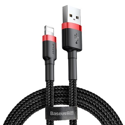 Baseus Cafule Cable USB For lighting 2.4A 1M (CALKLF-B19) красно-черный(1)