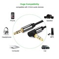 Аудио кабель UGREEN 3.5mm Auxiliary Stereo Audio Jack to Jack Flat Right Angle Cable(#3)