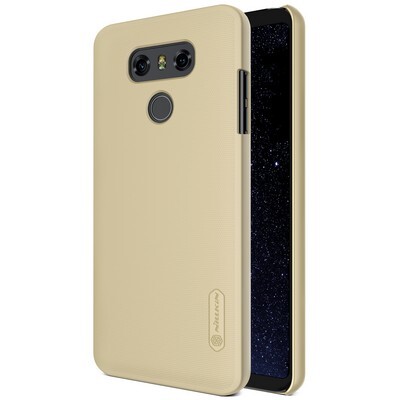 Пластиковый чехол с пленкой Nillkin Super Frosted Shield Gold для LG G6(3)