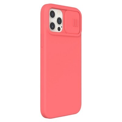 Силиконовая накладка Nillkin CamShield Silky Silicone Case Розовая для Apple iPhone 12 Pro(2)