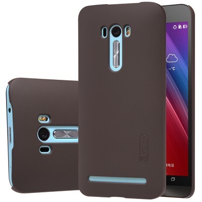 Пластиковый чехол с пленкой Nillkin Super Frosted Shield Brown для Asus Zenfone Selfie ZD551KL(3)