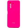 Силиконовый чехол Silicone Case с закрытым низом и защитой камеры ярко-розовый для Huawei Nova Y70(#1)