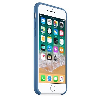 Силиконовый чехол голубой для Apple iPhone 8(3)