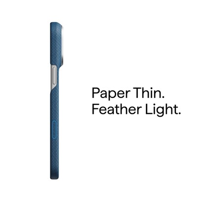 Кевларовый чехол с Magsafe Pitaka Edge Case Argyle Abyss Blue для Apple iPhone 18 Pro(4)