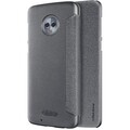 Полиуретановый чехол книга Nillkin Sparkle Leather Case Черный для Motorola Moto G6(#4)
