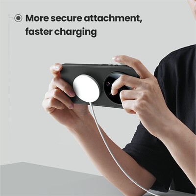 Пластиковый чехол с пластиной Magsafe Nillkin Super Frosted Shield Pro Magnetic Case черный для Xiaomi 17 Ultra(10)