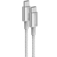 Кабель Anker A8757 USB-C to USB-C 100W Braided 1.8m белый