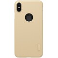 Пластиковый чехол с подставкой Nillkin Super Frosted Shield Золотой для Apple iPhone XS Max(#1)