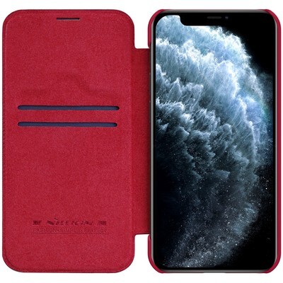 Кожаный чехол Nillkin Qin Leather Case Черный для Apple iPhone 12 mini(3)